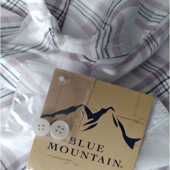 4/$20 Blue Mountain | pink/white plaid popover tunic - Picture 8 of 8